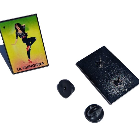 La Chingona Pin Loteria Pin For Caps Clothing Enamel Badge Mexican Game Pin - Picture 2 of 5